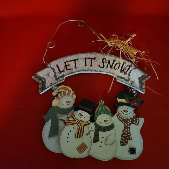 Christmas Signs Merry Christmas and Let it Snow Set of 2 - Picture 4 of 12